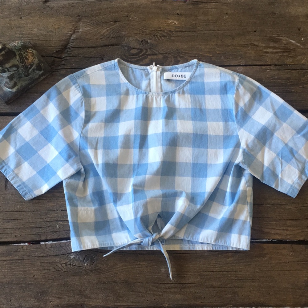 Sold-Do+Be Sz Small gingham crop top